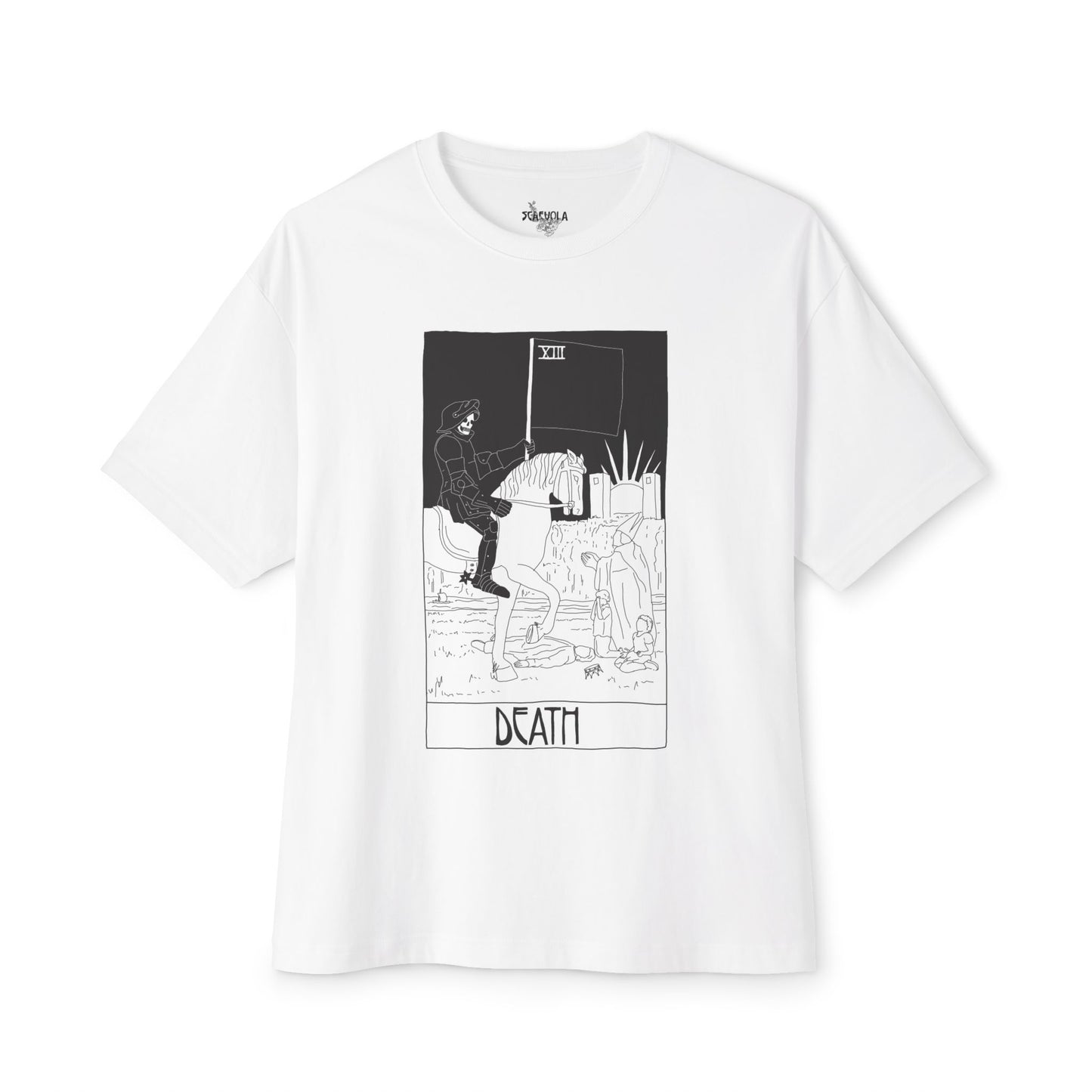Unisex Oversized Boxy Tee 'Death' Tarot Card
