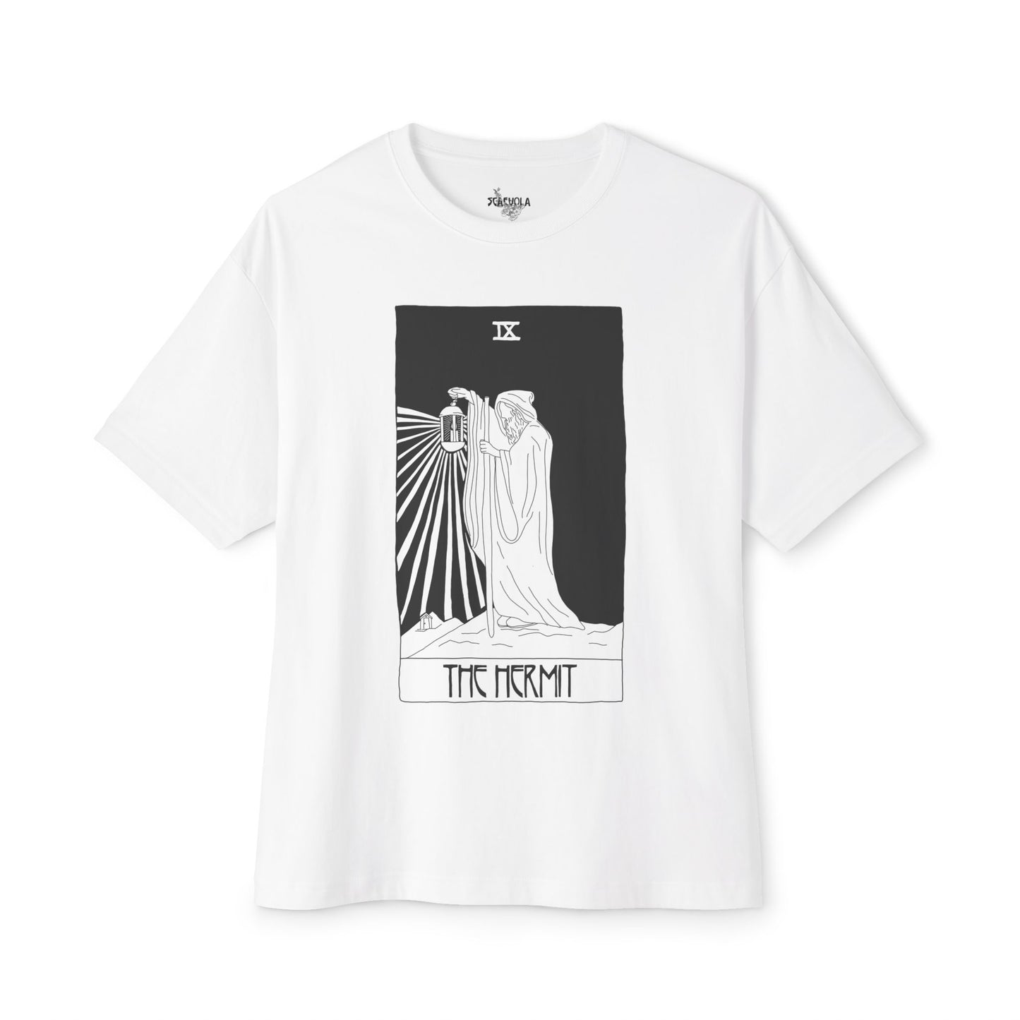 Unisex Oversized Boxy Tee 'The Hermit' Tarot Card