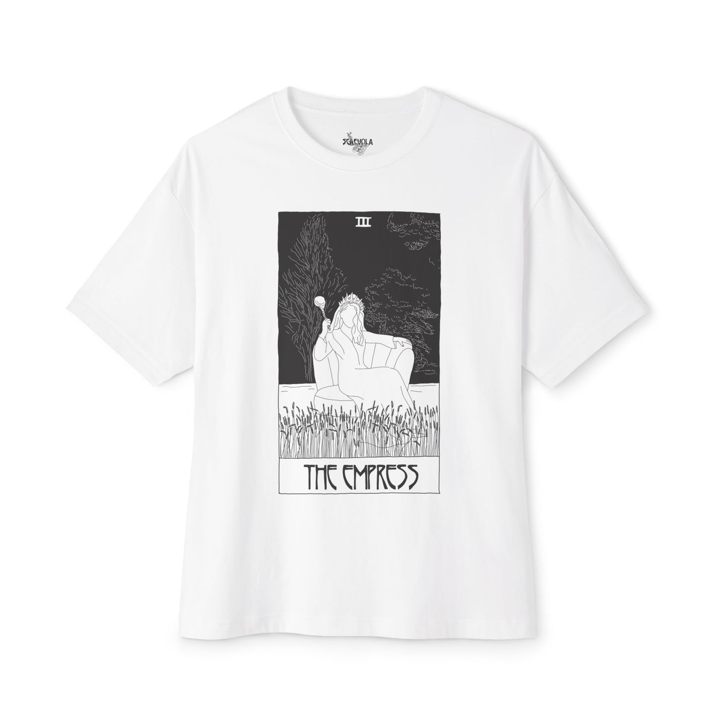 Unisex Oversized Boxy Tee 'The Empress' Tarot Card