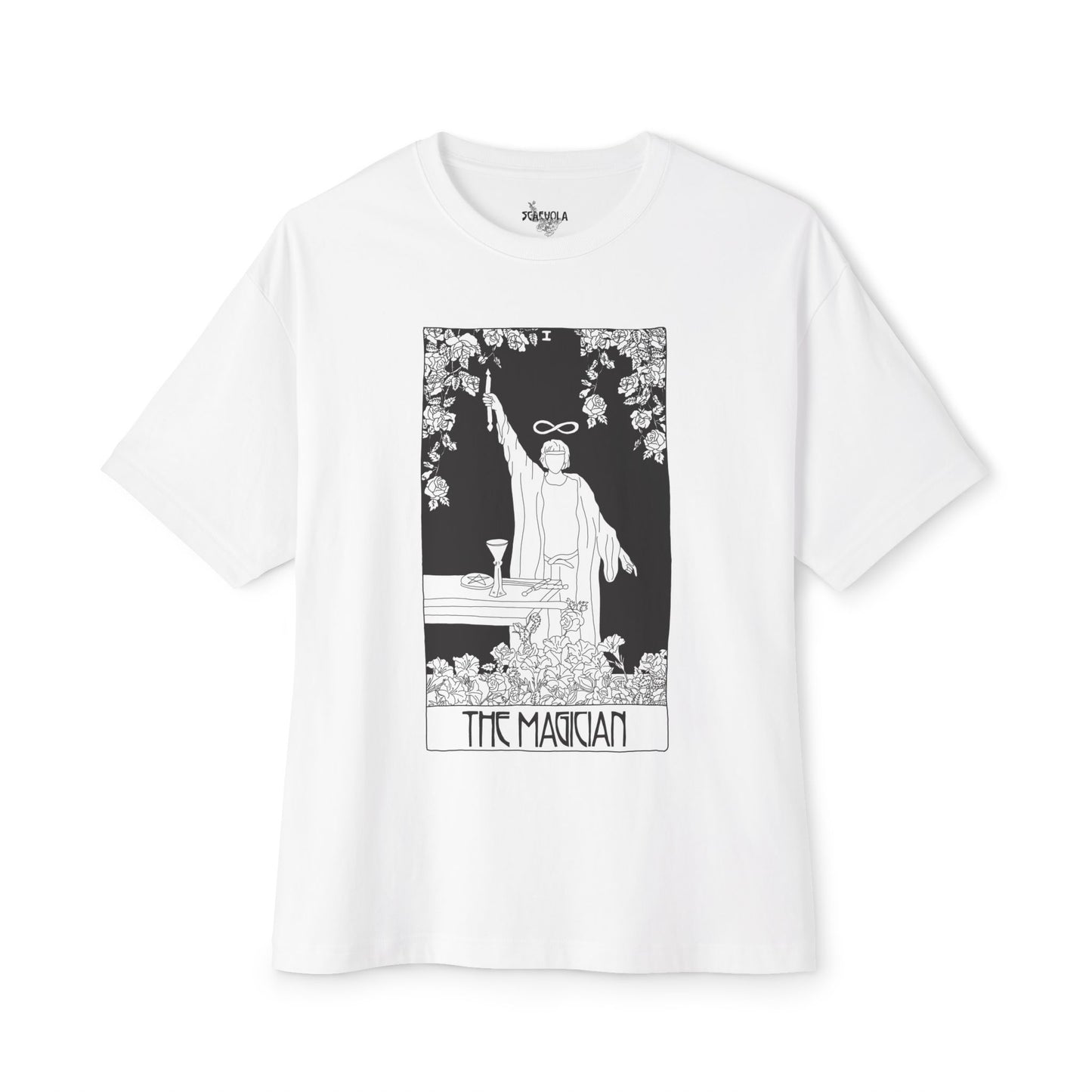 Unisex Oversized Boxy Tee 'The Magician' Tarot Card