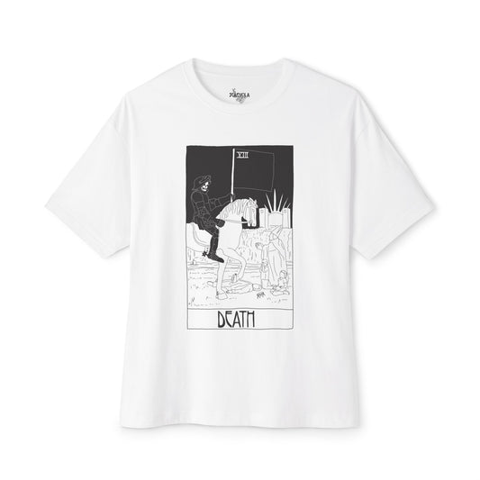 Unisex Oversized Boxy Tee 'Death' Tarot Card