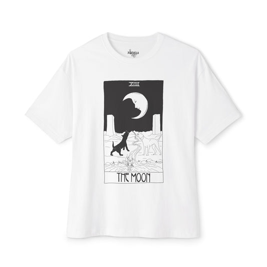 Unisex Oversized Boxy Tee 'The Moon' Tarot Card