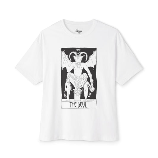 Unisex Oversized Boxy Tee 'The Devil' Tarot Card